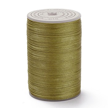 Round Waxed Polyester Thread String, Micro Macrame Cord, Twisted Cord, for Leather Sewing Stitching, Dark Goldenrod, 0.3~0.4mm, about 174.98 Yards(160m)/Roll
