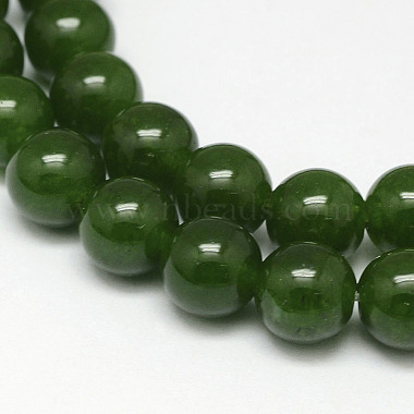 8mm DarkGreen Round TaiWan Jade Beads