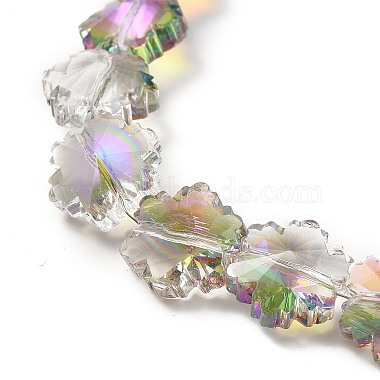 Transparentes perles de verre de galvanoplastie brins(EGLA-E030-01A-01)-3