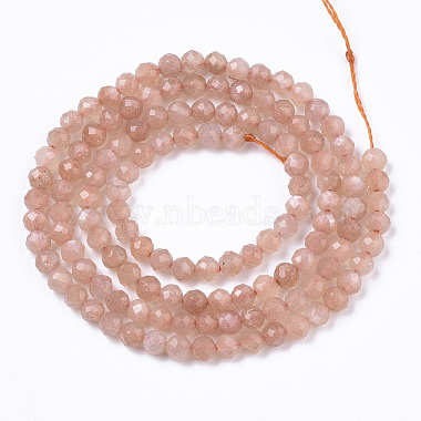 Natural Sunstone Beads Strands(G-R462-036)-2