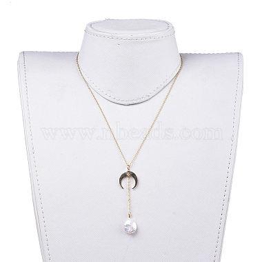Natural Baroque Pearl Keshi Pearl Pendant Necklaces(NJEW-JN02493)-5