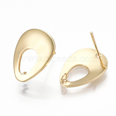 Brass Stud Earring Findings(KK-S348-354)-2