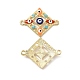 Alloy Enamel Connector Charms with Synthetic Turquoise(FIND-H039-43G)-1