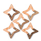 Transparent Resin & Walnut Wood Pendants(RESI-S389-028A-B04)-1