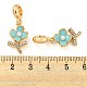 Rack Plating Alloy Enamel Flower European Dangle Charms(FIND-B034-15G-02)-3