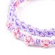 2Pcs 2 Colors Peach Blossom Braided Cord Bracelet(BJEW-JB07610-05)-4