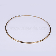 304 Stainless Steel Choker Necklaces, Rigid Necklaces, Real 18K Gold Plated, 5.31~5.55 inch(13.5~14.1cm)(NJEW-O094-34)