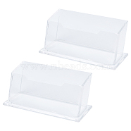 Transparent Acrylic Business Name Card Holder, Slant Brochure Display Stand, Clear, 108x46x45.5mm, Inner Diameter: 96x30mm(DJEW-WH0038-69)
