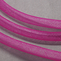 Plastic Net Thread Cord, Medium Violet Red, 8mm, 30Yards(PNT-Q003-8mm-14)