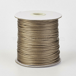 Eco-Friendly Korean Waxed Polyester Cord, Tan, 0.8mm, about 174.97 yards(160m)/roll(YC-P002-0.8mm-1121)