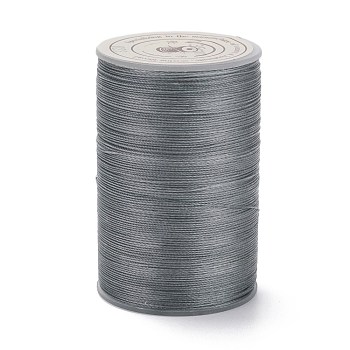 Round Waxed Polyester Thread String, Micro Macrame Cord, Twisted Cord, for Leather Sewing Stitching, Silver, 0.3~0.4mm, about 174.98 Yards(160m)/Roll