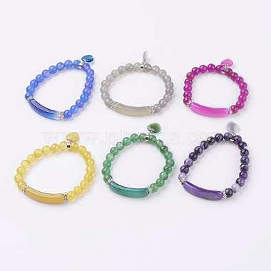 Mixed Color Natural Agate Bracelets
