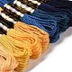 8 Skeins 8 Colors 6-Ply Polyester Embroidery Floss(OCOR-M009-01A-04)-2