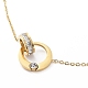 Ion Plating(IP) 304 Stainless Steel with Rhinestone Pendant Necklace(NJEW-K252-08G)-2
