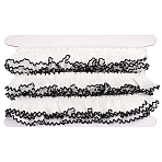 5M Polyester Pleated Lace Ribbon, Wave Edge Lace Trim, Clothes Accessories, White, 1-1/8 inch(30mm)(OCOR-MA0001-12A)