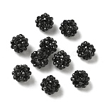 Natural Black Spinel Woven Beads, Cluster Beads, Faceted, Round, 8~9mm, Hole: 1.6mm(GG-CBA2E9C-F26-01)