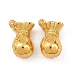 304 Stainless Steel Pendants, Burlap Bag Charm, Golden, 18.5x10x12mm, Hole: 3x2mm(STAS-P438-36G)