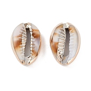 Acrylic Imitation Shell Pendants, Shell Shapes, Sandy Brown, 18.5x12.5x6.5mm, Hole: 12x1.5mm(OACR-F012-02)