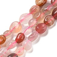 Natural Red Agate Beads Strands, Nuggets, Tumbled Stone, 3~11x4~8x3~6mm, Hole: 0.9mm, about 56pcs/strand, 15.94''~15.75''(40~40.5cm)(G-P497-01A-12)