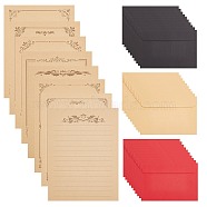 CRASPIRE Paper Envelope, with Vegetable Parchment Letter Paper, Mixed Color, 90pcs(DIY-CP0002-94)