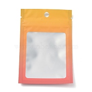 Plastic Zip Lock Bag, Gradient Color Storage Bags, Self Seal Bag, Top Seal, with Window and Hang Hole, Rectangle, Orange, 12x8x0.25cm, Unilateral Thickness: 3.1 Mil(0.08mm), 95~100pcs/bag(OPP-H001-01A-03)