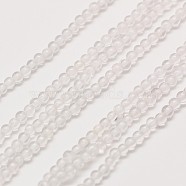 Grade AA Natural Quartz Crystal Round Beads Strands, Rock Crystal Beads, 2mm, Hole: 0.5mm, about 184pcs/strand, 16 inch(G-A130-2mm-30)