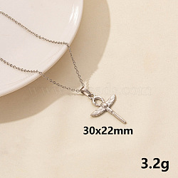 Stylish Stainless Steel Ankh Cross Pendant Necklace for Women(GL2077-1)