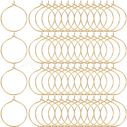 200Pcs Brass Wine Glass Charm Rings, Hoop Earrings Findings, Nickel Free, Golden, 25x0.8mm, 20 Gauge(KK-SP0001-31B-G)