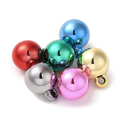 Plated Acrylic Pendants, Bell Charms for Christmas, Mixed Color, 21x16mm, Hole: 3.3mm(OACR-B020-01)