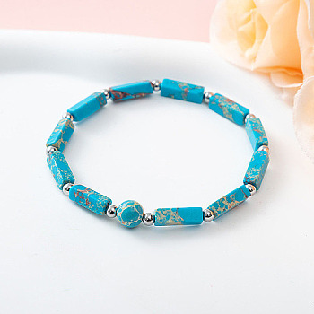 Synthetic Turquoise Stretch Bracelet, 7-1/8 inch(18cm)