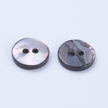 Botones naturales de concha de labio negro(SSHEL-F301-02)-2