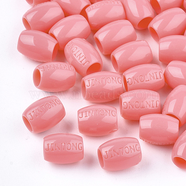 9mm LightCoral Oval Acrylic Beads