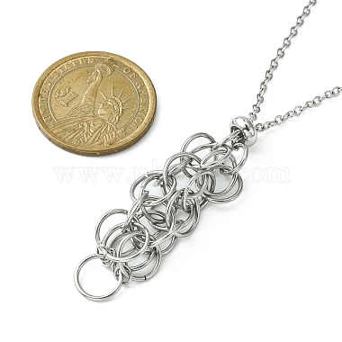 304 Stainless Steel Cable Chains Macrame Pouch Empty Stone Holder for Pendant Necklaces Making(NJEW-TA00085-01)-5