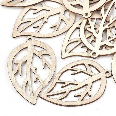 Wheat Leaf Wood Pendants