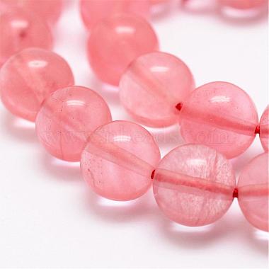 Cherry Quartz Glass Bead Strands(G-P256-06-6mm)-3