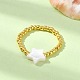 Natural Shell & TOHO Round Seed Braided Bead Style Finger Ring(RJEW-JR00599-04)-2