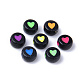 Perles noires opaques acryliques(X-MACR-S273-40)-2
