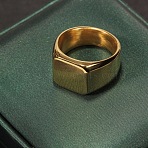 Square 304 Stainless Steel Finger Rings, Signet Rings for Men, Golden, Square: 14x14mm, US Size 10 1/4(19.9mm)(WGB1DFB-30)