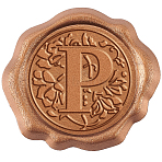 Adhesive Wax Seal Stickers, For Envelope Seal, Alphabet, Letter.P, 25mm(DIY-CP0002-86P)