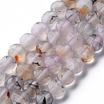 Natural Agate Beads Strands, Dyed & Heated, Faceted Coin Beads, Flat Round, Gainsboro, 6x4mm, Hole: 1mm, about 62pcs/strand, 14.76 inch(37.5cm)(G-N326-98C)