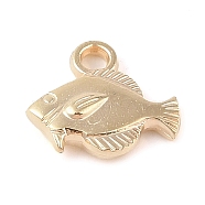 CCB Plastic Pendants, Fish, Golden, 16.5x18.5x4.5mm, Hole: 3mm(FIND-U003-03G)