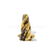 Natural Leopard Skin Jasper Statue Ornaments, for Home Display Decorations, Earth Mother Goddess, 37mm(DJEW-PW0011-08C)