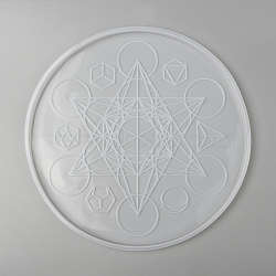 DIY Round Divination Compass  Silicone Molds, Resin Casting Molds, For UV Resin, Epoxy Resin Craft Making, White, 248x11mm, Inner Diameter: 238mm(DIY-P006-32)