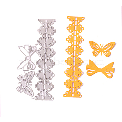 Butterfly & Lace Carbon Steel Cutting Dies Stencils, for DIY Scrapbooking/Photo Album, Decorative Embossing DIY Paper Card, Matte Platinum Color, 14.6x6.4x0.08cm(DIY-H106-11)