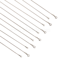 15Pcs 3 Size 304 Stainless Steel Round Snake Chain Necklace for Men Women, Stainless Steel Color, 17.87''(45.4cm)~23.82 inch(60.5cm), 5Pcs/size(NJEW-NB0001-12)