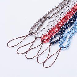Mobile Accessories, with Glass Beads, Mixed Color, 800mm(HJEW-JM00306)