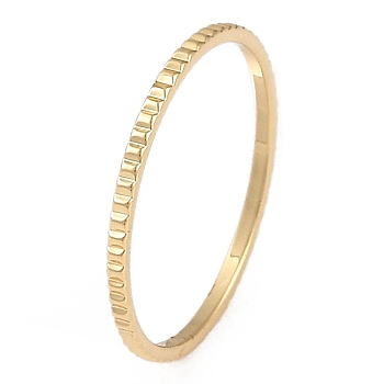 Brass Finger Rings for Women, Real 14K Gold Plated, Inner Diameter: 17.5mm, 1mm