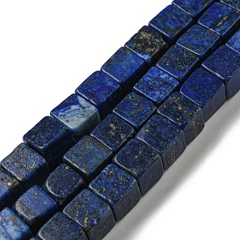 Natural Lapis Lazuli Beads Strands, Dyed, Cube, 6~6.5x6~6.5x6~6.5mm, Hole: 1mm, about 52pcs/strand, 14.96~15.16 inch(38~38.5cm)
