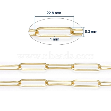 Soldered Brass Paperclip Chains(CHC-G005-12G)-3