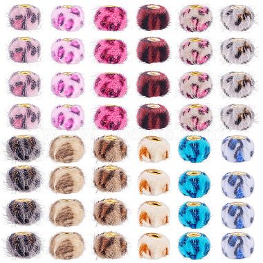 100Pcs Flocking Rondelle Beads(FIND-TA0006-80)-2